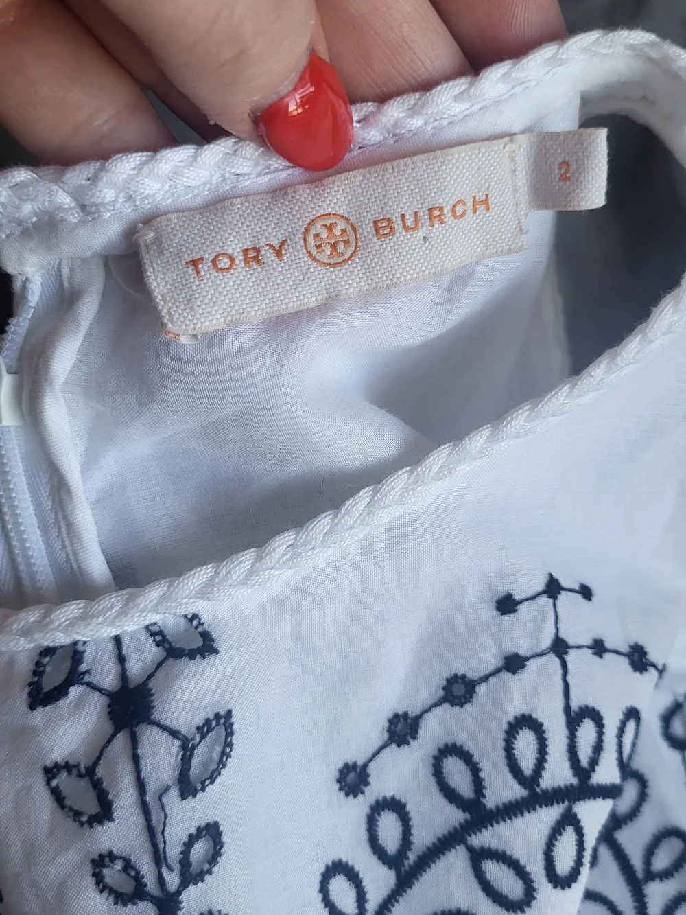 Tory Burch Marina Embroidered Dress